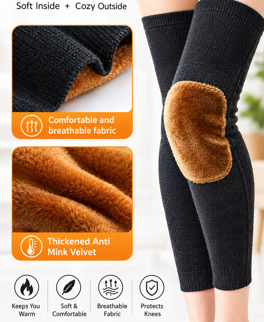 Winter Cashmere Knee Warmers – Thermal Knee Pads 1 pair