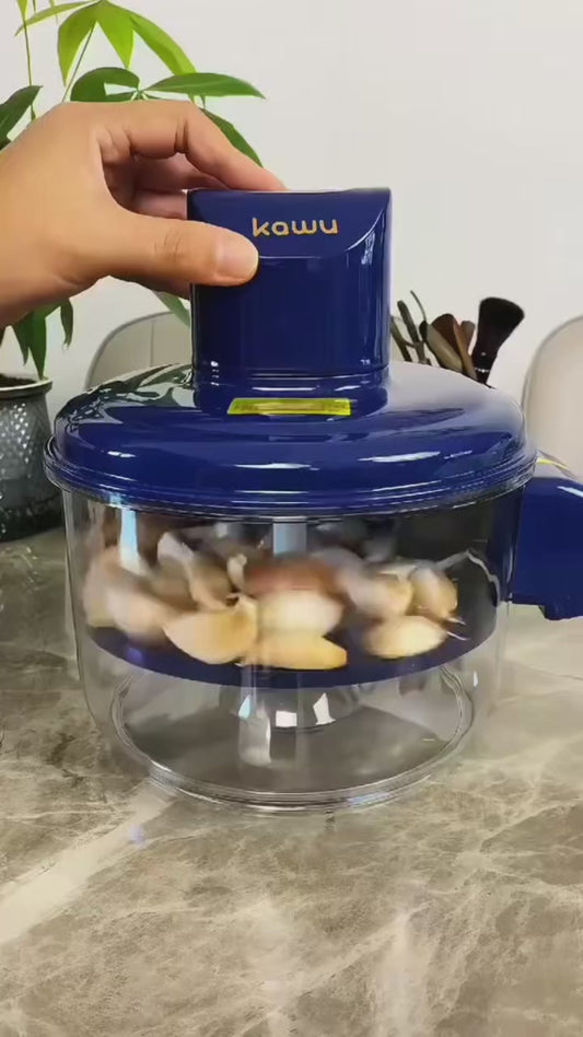 Multi-Functional Vegetable & Fruit Chopper – Manual Food Cutter With Transparent Bowl For Garlic, Fruits& More